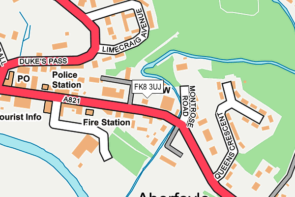 FK8 3UJ map - OS OpenMap – Local (Ordnance Survey)