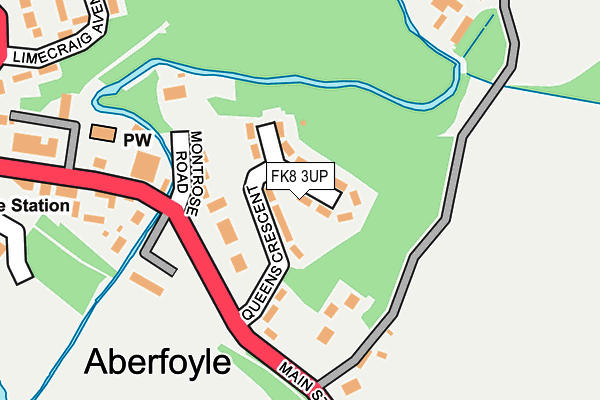 FK8 3UP map - OS OpenMap – Local (Ordnance Survey)