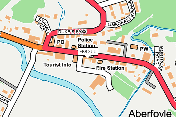 FK8 3UU map - OS OpenMap – Local (Ordnance Survey)