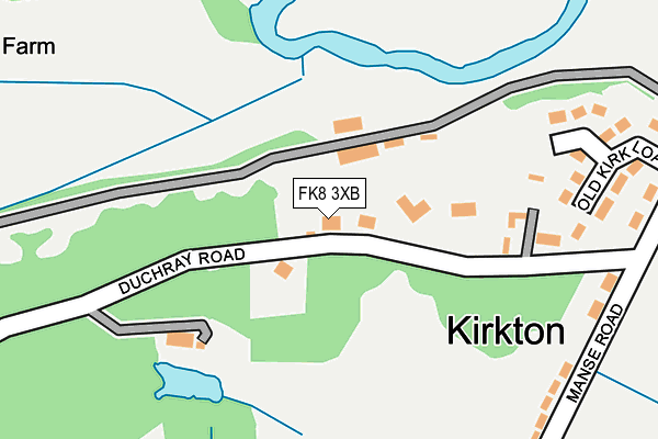 FK8 3XB map - OS OpenMap – Local (Ordnance Survey)