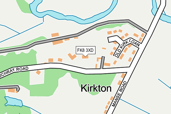 FK8 3XD map - OS OpenMap – Local (Ordnance Survey)