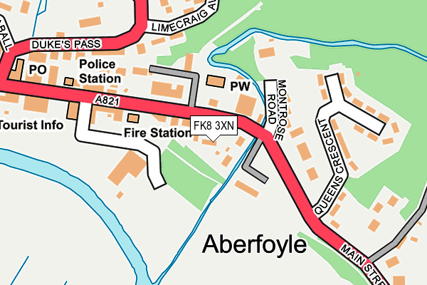 FK8 3XN map - OS OpenMap – Local (Ordnance Survey)