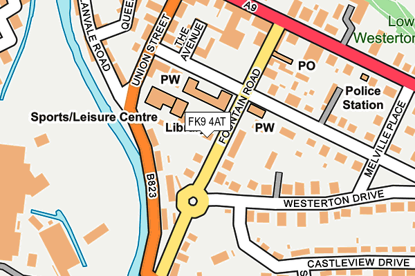 FK9 4AT map - OS OpenMap – Local (Ordnance Survey)