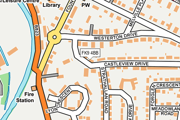 FK9 4BB map - OS OpenMap – Local (Ordnance Survey)