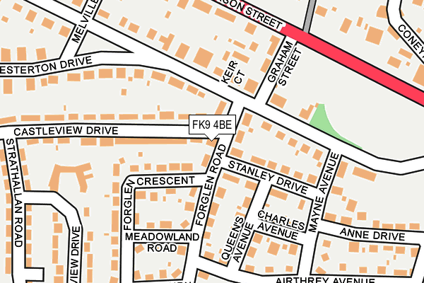 FK9 4BE map - OS OpenMap – Local (Ordnance Survey)