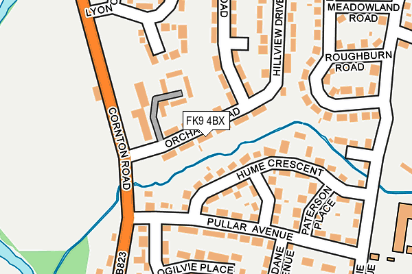 FK9 4BX map - OS OpenMap – Local (Ordnance Survey)