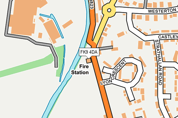 FK9 4DA map - OS OpenMap – Local (Ordnance Survey)
