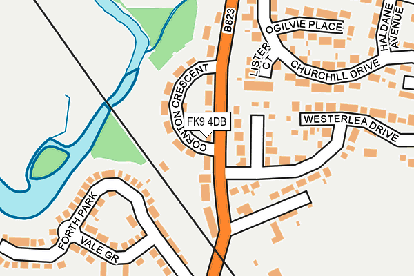 FK9 4DB map - OS OpenMap – Local (Ordnance Survey)