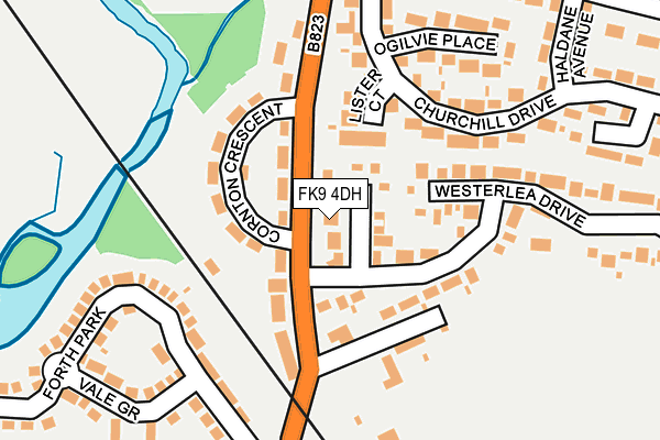 FK9 4DH map - OS OpenMap – Local (Ordnance Survey)
