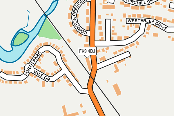 FK9 4DJ map - OS OpenMap – Local (Ordnance Survey)