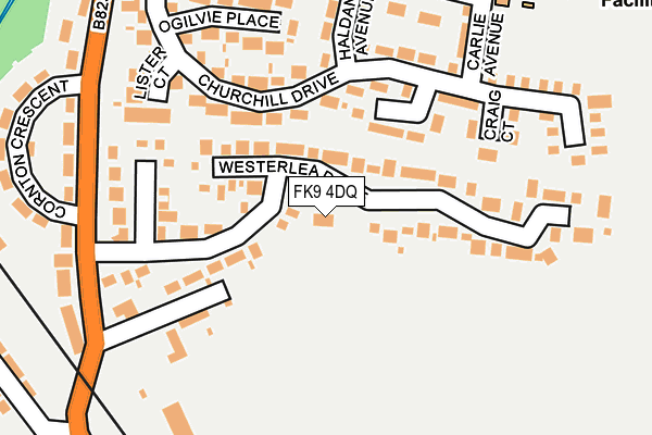 FK9 4DQ map - OS OpenMap – Local (Ordnance Survey)