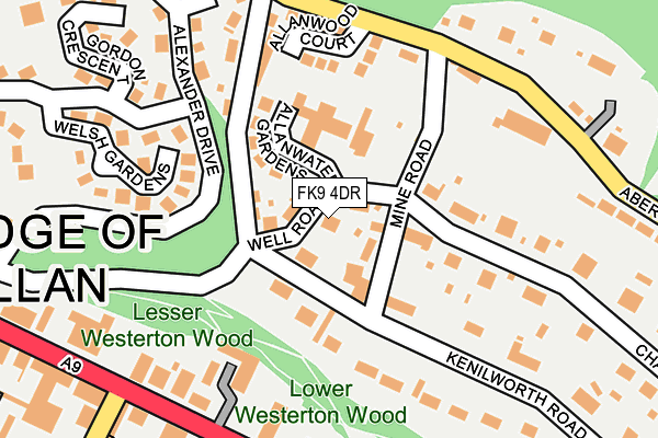 FK9 4DR map - OS OpenMap – Local (Ordnance Survey)
