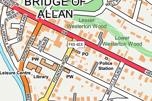 FK9 4EX map - OS OpenMap – Local (Ordnance Survey)