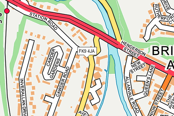 FK9 4JA map - OS OpenMap – Local (Ordnance Survey)