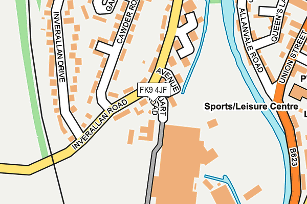 FK9 4JF map - OS OpenMap – Local (Ordnance Survey)