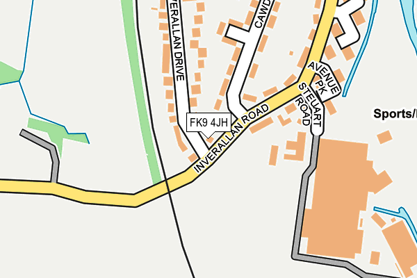 FK9 4JH map - OS OpenMap – Local (Ordnance Survey)