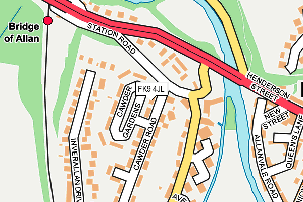 FK9 4JL map - OS OpenMap – Local (Ordnance Survey)