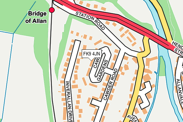 FK9 4JN map - OS OpenMap – Local (Ordnance Survey)