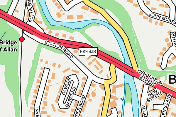 FK9 4JS map - OS OpenMap – Local (Ordnance Survey)