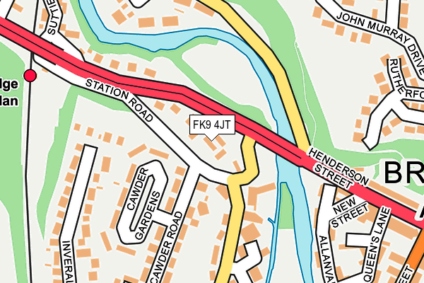 FK9 4JT map - OS OpenMap – Local (Ordnance Survey)