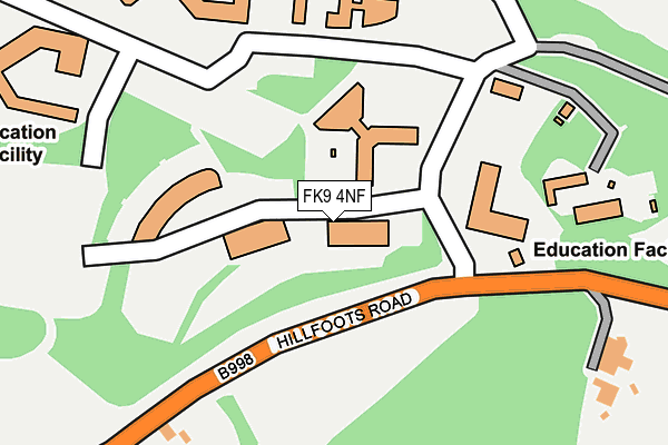 FK9 4NF map - OS OpenMap – Local (Ordnance Survey)