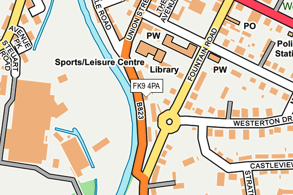 FK9 4PA map - OS OpenMap – Local (Ordnance Survey)