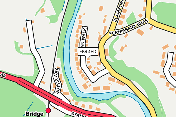 FK9 4PD map - OS OpenMap – Local (Ordnance Survey)
