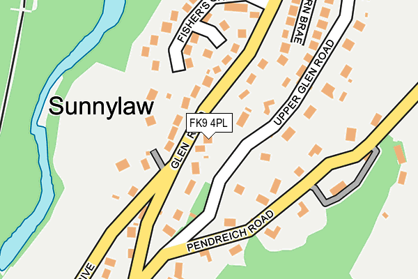 FK9 4PL map - OS OpenMap – Local (Ordnance Survey)