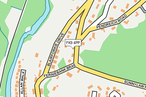 FK9 4PP map - OS OpenMap – Local (Ordnance Survey)