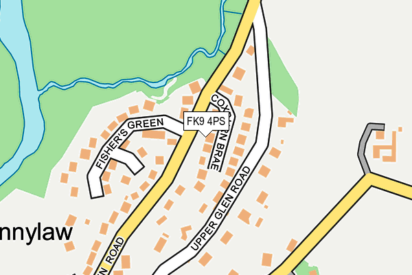 FK9 4PS map - OS OpenMap – Local (Ordnance Survey)