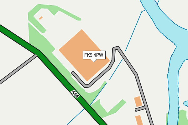 FK9 4PW map - OS OpenMap – Local (Ordnance Survey)
