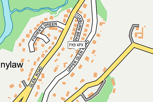 FK9 4PX map - OS OpenMap – Local (Ordnance Survey)