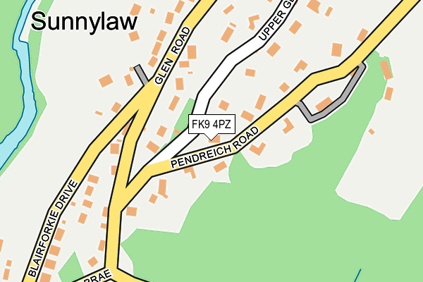 FK9 4PZ map - OS OpenMap – Local (Ordnance Survey)