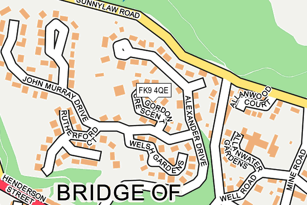 FK9 4QE map - OS OpenMap – Local (Ordnance Survey)