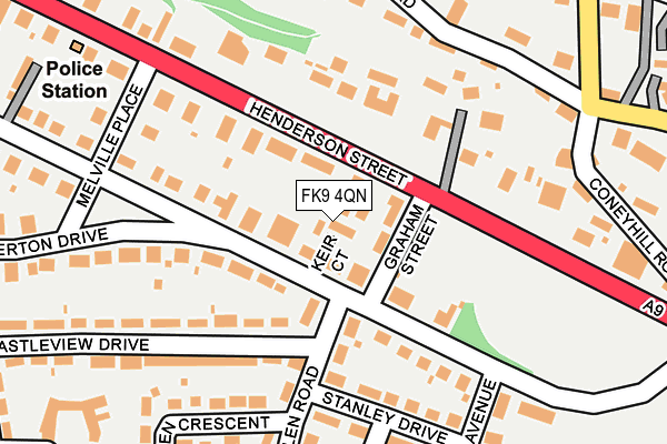FK9 4QN map - OS OpenMap – Local (Ordnance Survey)