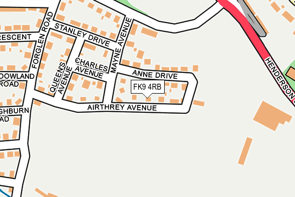 FK9 4RB map - OS OpenMap – Local (Ordnance Survey)