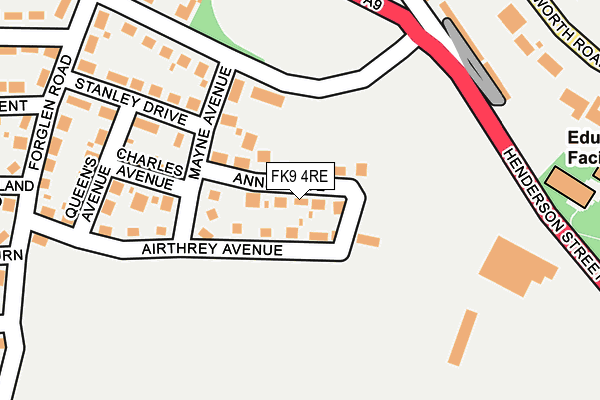 FK9 4RE map - OS OpenMap – Local (Ordnance Survey)