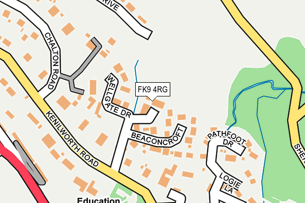 FK9 4RG map - OS OpenMap – Local (Ordnance Survey)