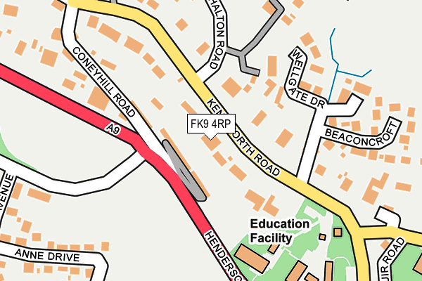 FK9 4RP map - OS OpenMap – Local (Ordnance Survey)