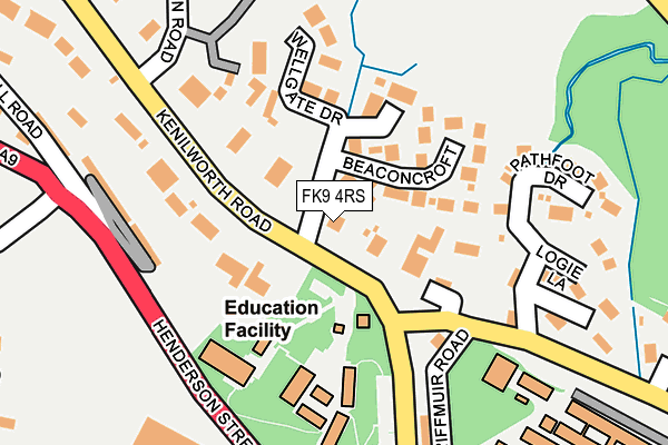 FK9 4RS map - OS OpenMap – Local (Ordnance Survey)