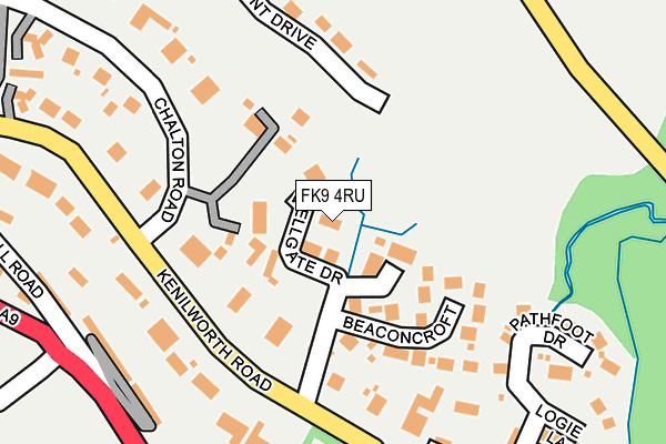 FK9 4RU map - OS OpenMap – Local (Ordnance Survey)