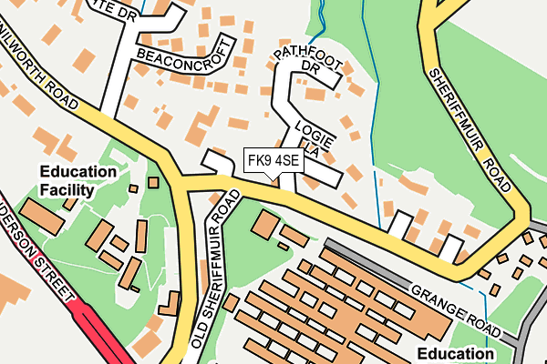 FK9 4SE map - OS OpenMap – Local (Ordnance Survey)