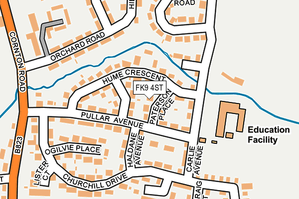 FK9 4ST map - OS OpenMap – Local (Ordnance Survey)