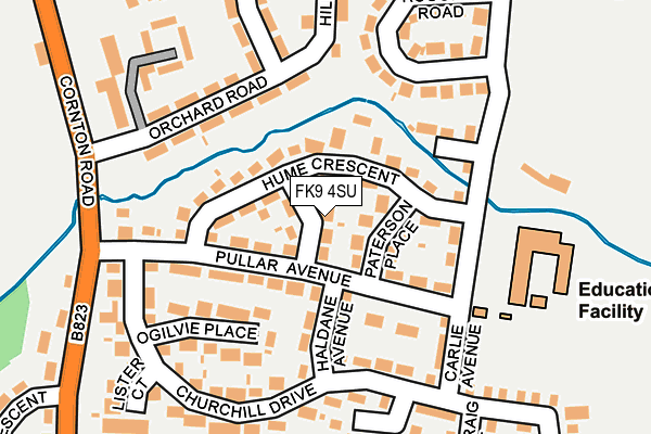 FK9 4SU map - OS OpenMap – Local (Ordnance Survey)