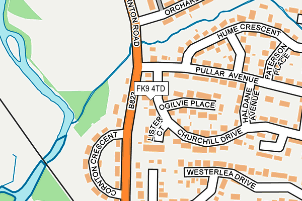 FK9 4TD map - OS OpenMap – Local (Ordnance Survey)