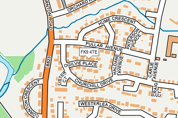 FK9 4TE map - OS OpenMap – Local (Ordnance Survey)
