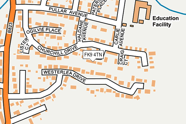 FK9 4TN map - OS OpenMap – Local (Ordnance Survey)