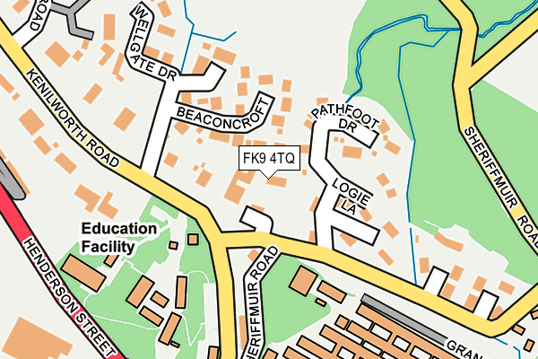 FK9 4TQ map - OS OpenMap – Local (Ordnance Survey)
