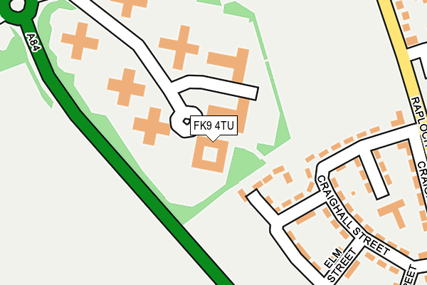 FK9 4TU map - OS OpenMap – Local (Ordnance Survey)