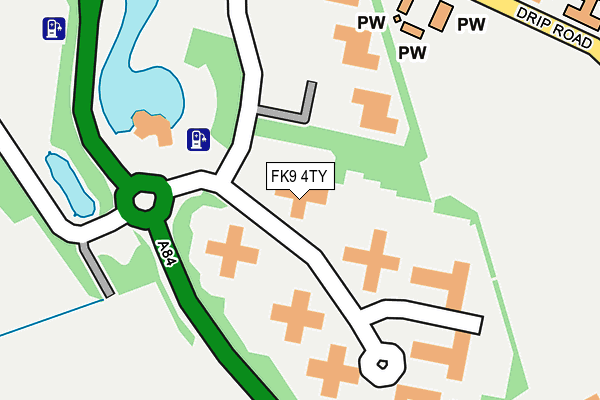 FK9 4TY map - OS OpenMap – Local (Ordnance Survey)
